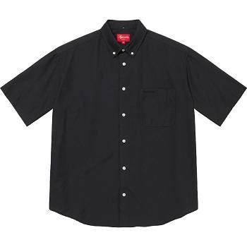 Camisas Supreme Loose Fit S/S Oxford Negras | Supreme 245NB